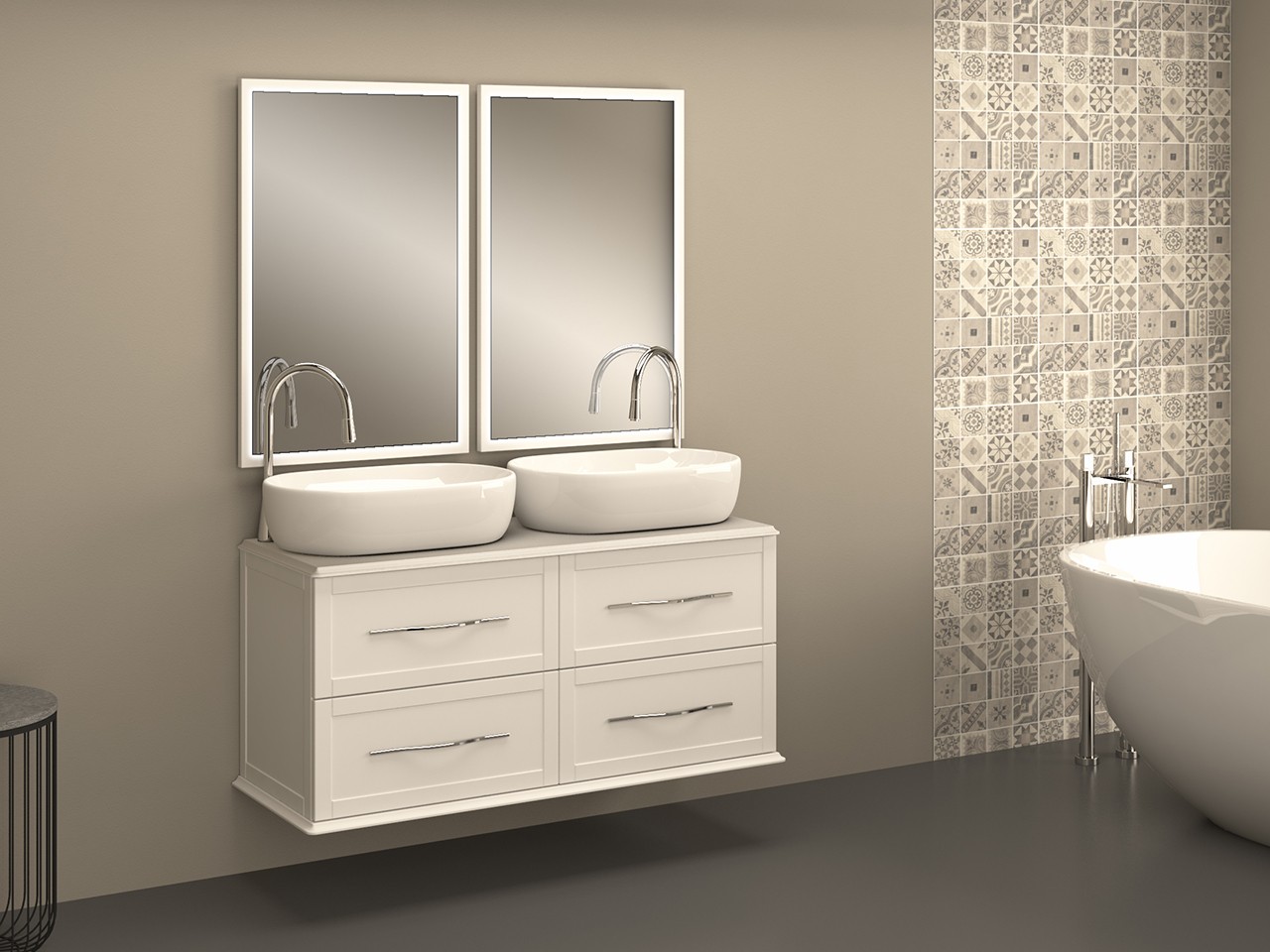 mobile bagno 120 cm iperceramica