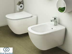 WC suspendu Ideal Standard® Tesi 2016 Aquablade blanc brillant avec abattant frein de chute