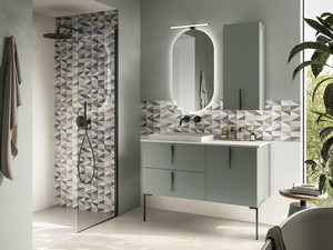 Armoire de salle de bains DESK 36xH84 cm vert mat