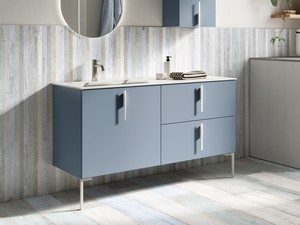 Okry Washbasin 130x50 cm Left-Hand Basin Matt White