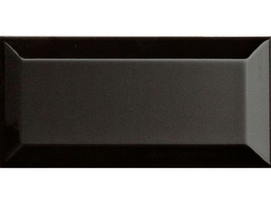 Fliese Diamante Black 7,5x15 Schwarz glänzend Diamanteffekt