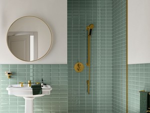 Carrelage Diamante Jade 7,5x15 métro vert sauge