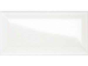 Fliese Diamante White 7,5x15 Weiß glànzend Diamanteffekt
