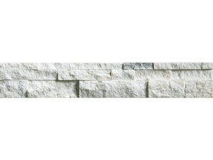 Plaquette de parement Dolmen ice 10x60 pierre naturelle quartzite blanc glace