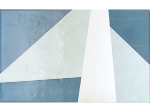 Carrelage mural Easy Deco Navy 25x40 motif géométrique bleu brillant