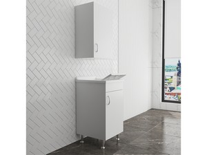 Meuble bac à laver Garden 45x50 cm en PVC blanc