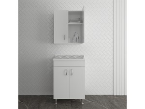 Meuble bac à laver Garden 60x50 cm en PVC blanc