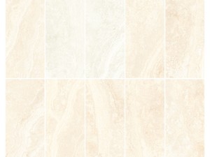 Fliese Elegance Travertino Ivory 60x120 Feinsteinzeug mit 3D-Marmoreffekt in Elfenbein