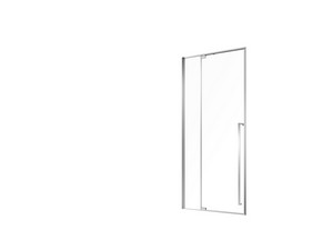 ERA Duschdrehtür Pivot für Nische cm 140 Re. Glasstärke 8 mm und Profile Edelstahl-Effekt gebürstet