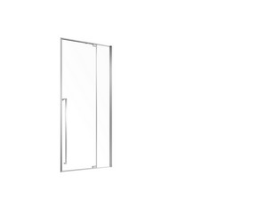 ERA Duschdrehtür Pivot cm 100 Li. Glasstärke 8 mm und Profile Edelstahl-Effekt gebürstet