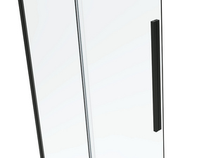 CORNER SHOWER BOX FENG SHUI cm. 100x100 REVERSIBLE SLIDING DOORS PROFILE ULTRA SLIM BLACK MATT