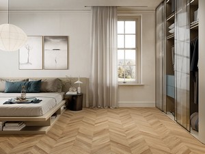 Finewood Chevron Honey 7.5x40.7 Stoneware Honey Oak Effect Tile