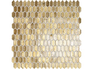 Mosaïque verre Gems Gold 29,5x29,8 cm doré avec feuille d'or