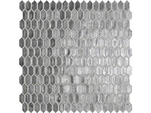 Glasmosaik Gems Platinum mit Silberblatt 29,5x29,8 cm Platin