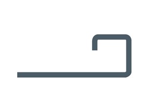 Profilé de finition d'angle Global Square acier inox brillant 10mm 2,7m