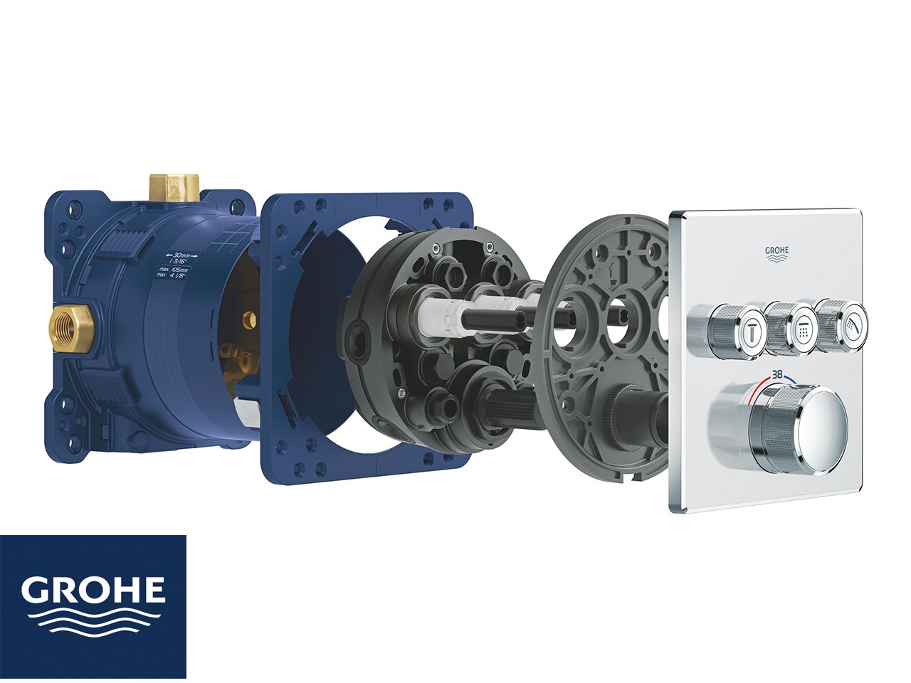 3 Wege Umschaltventil G1/2 - Für Dusche Mit Regendusche Und Handbrause