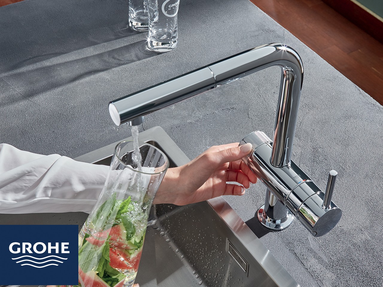 Grohe Miscelatore Cucina Minta Cromo - Boquilla T, Made In Germany, Qualità GROHE - Foto 12