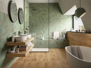 Hamptons Cognac 24x120 Porcelain Tile - Stripped Oak Effect