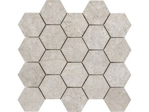 Mosaïque Highlands Grey 29x27 grès cérame effet pierre Limestone gris