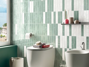 Wandfliese Jelly Aloe 5x25 Einbrand Grün glänzend