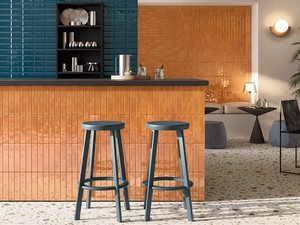 Wandfliese Jelly Apricot 5x25 Einbrand Terracotta Optik glänzend