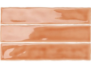 Wandfliese Jelly Apricot 5x25 Einbrand Terracotta Optik glänzend