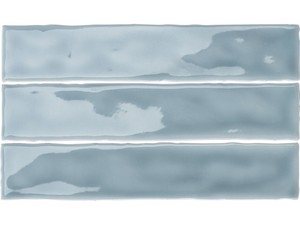 Wandfliese Jelly Sky 5x25 Einbrand Hellblau glänzend