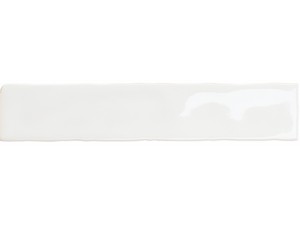 Wandfliese Jelly White 5x25 Einbrand Weiß glänzend