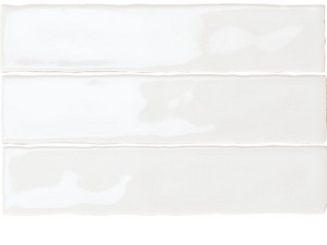 Wandfliese Jelly White 5x25 Einbrand Weiß glänzend