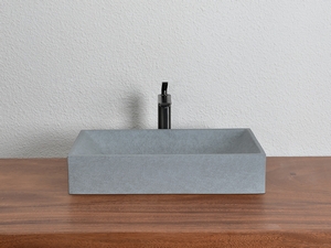 Aufsatzwaschbecken Concrete 58,2x36,5 cm H15 aus Harz und Zement