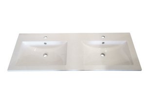 BATHROOM FURNITURE SMART 120 CM NATURAL OAK WITH DOUBLE MARBLE-RESIN WASHBASIN