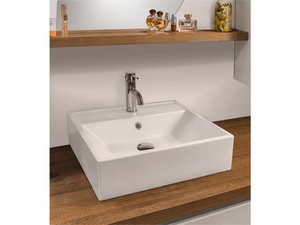 Lavabo da Appoggio Luxor 50X41,5 in Resina Opaco Nero Africa