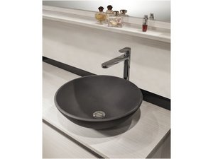 Lavabo da Appoggio Catino cm Ø40 X H19 in Resina e Cemento Grigio -  Iperceramica