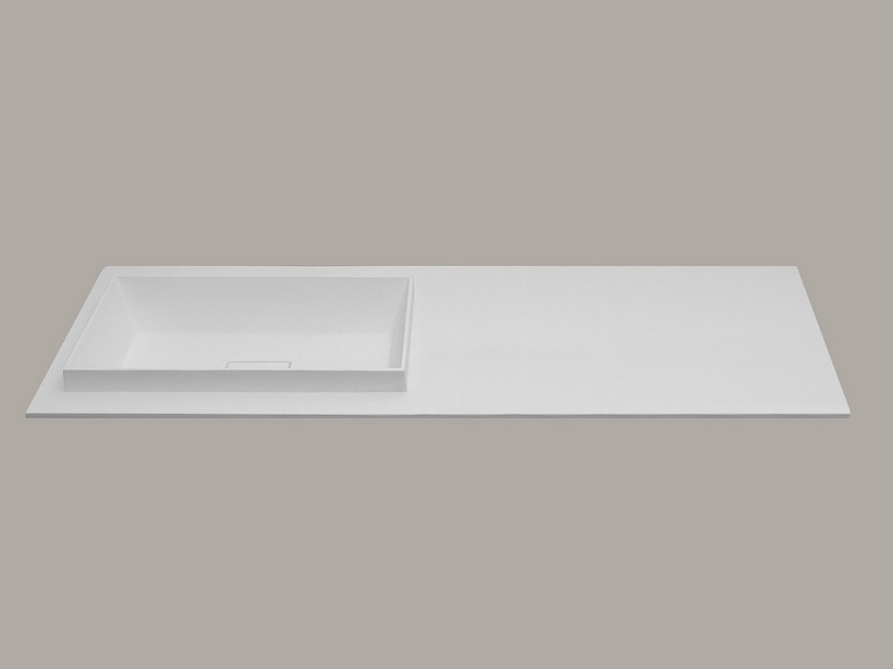 Meuble de salle de bains TOUCH 140 cm 2 tiroirs bleu nuit mat et lavabo