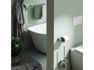 Porte-serviette anneau Lily chrome brossé