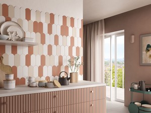 Carrelage mural Lollipop Almond 8x21,5 cm queue de paon beige