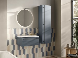Carrelage mural Lollipop Blue 8x21,5 cm queue de paon bleu