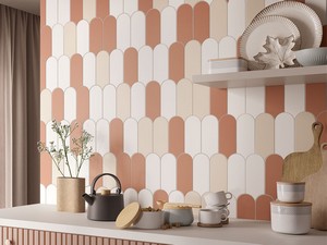 Carrelage mural Lollipop Phard 8x21,5 cm queue de paon rose