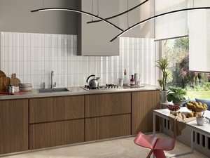 Wandfliese Mahjong Milk Lux 6x24,6 Einbrand Weiß glänzend