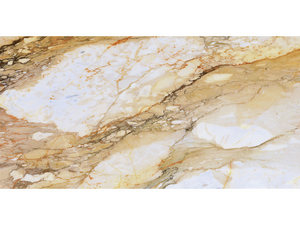Carrelage Malawi Gold Marbles 60x120 poli grès cérame effet marbre or