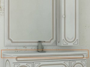Badezimmermöbel Monet arme Kunst 120 cm, 2 Türen + 6 Schubladen, Decape'