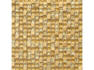 Mosaico Vetro E Marmo Maya Gold 30X30 Oro