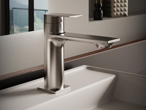 Miscelatore per Lavabo Miami Senza Scarico Nickel Spazzolato