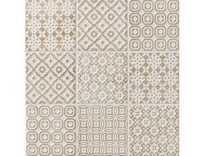 Carrelage Batik décor taupe 10x10 patchwork