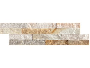 Revêtement Mininat Yellow 10x36 pierre naturelle quartzite