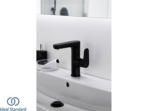 Mitigeur de lavabo Ideal Standard® Cerafine O avec poignée latérale sans vidange noir soie mat