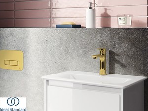 Waschtischarmatur mit Abfluss Ideal Standard® Connect Air Ausführung Brushed Gold