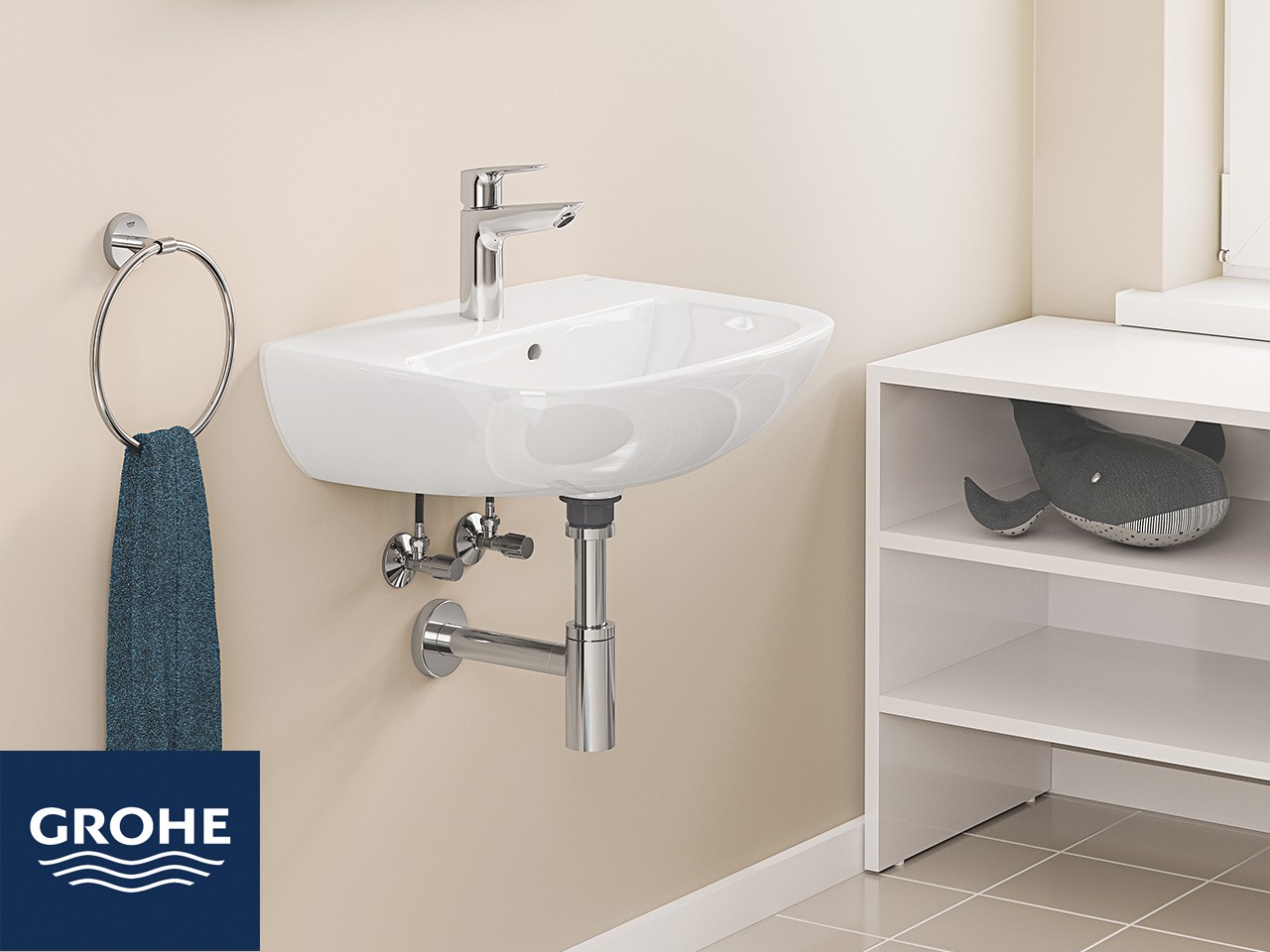 Grohe Waschtischarmatur Start Edge Verchromt M-Size – QVFSWJ