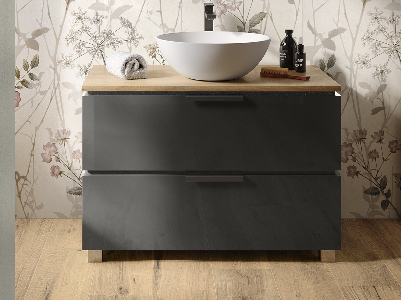 mobile bagno a terra 90 cm