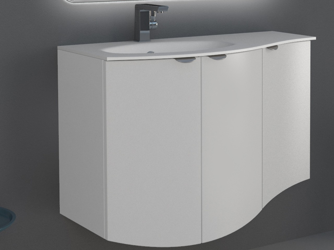 Base Lavabo Atlas 98 1 Cassetto Bianco Opaco - Iperceramica
